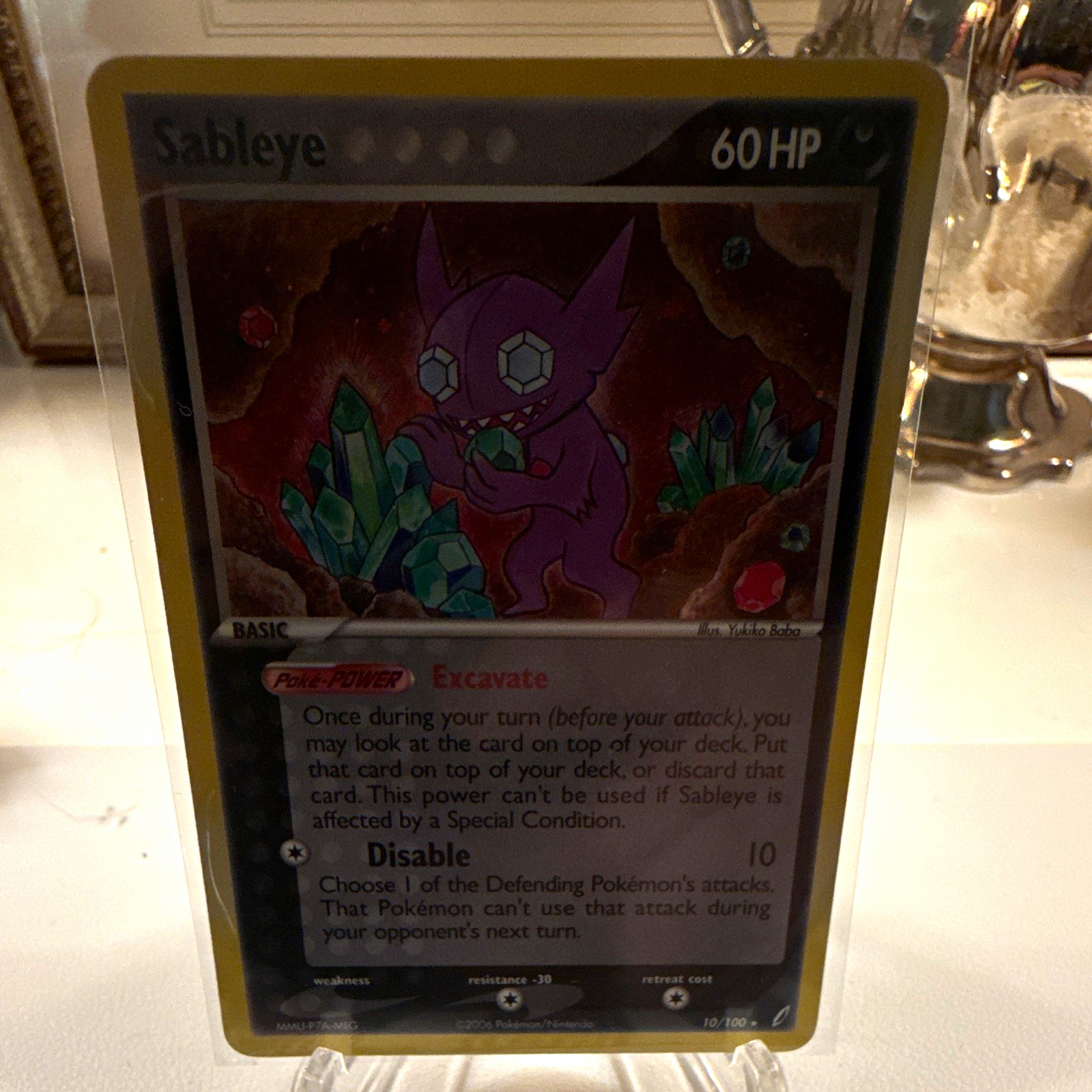 Sableye 10/100 EX Crystal Guardians Holo Rare 60 HP English 2006