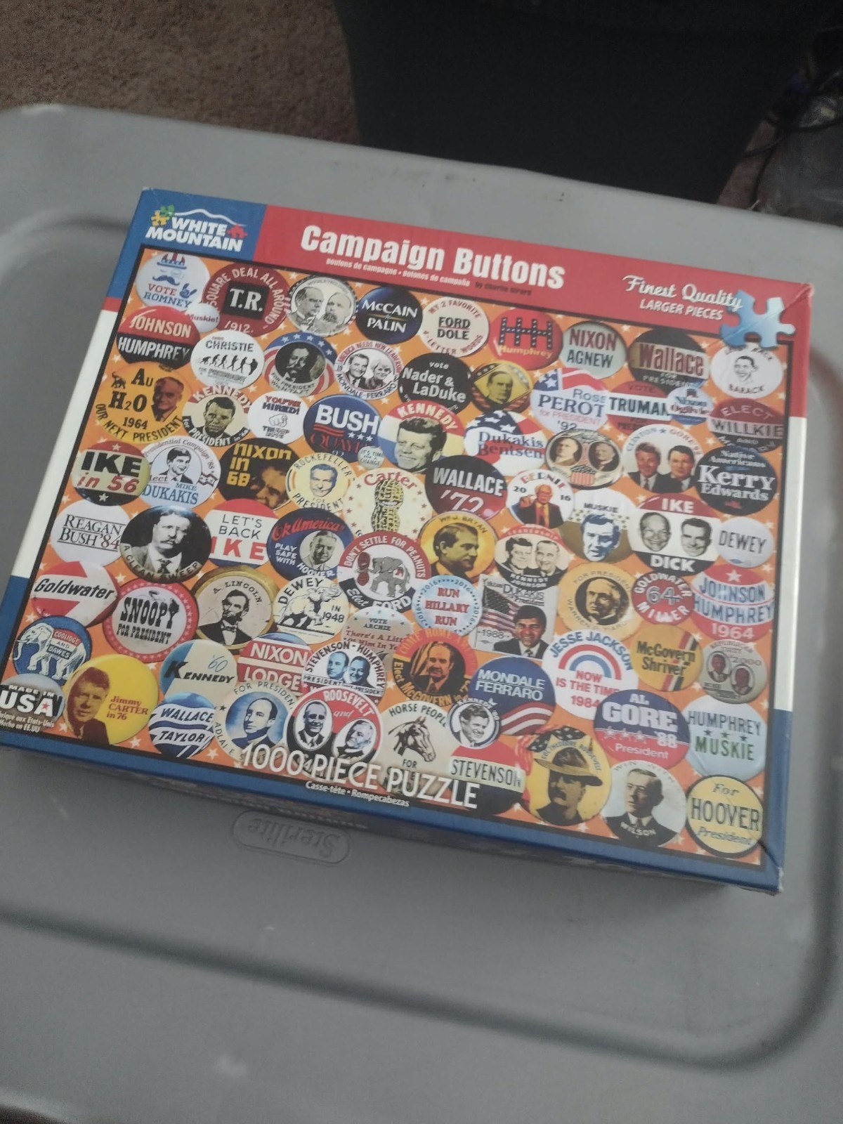  White Mountain “Campaign Buttons” 1000‑Piece Puzzle
