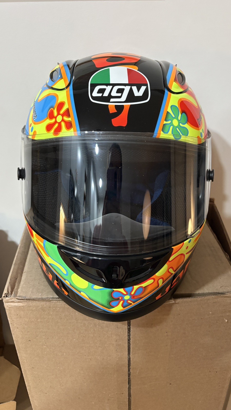 RARE AGV Ti-Tech Valentino Rossi 2003 Valencia Flower Power Helmet VR46 Drudi