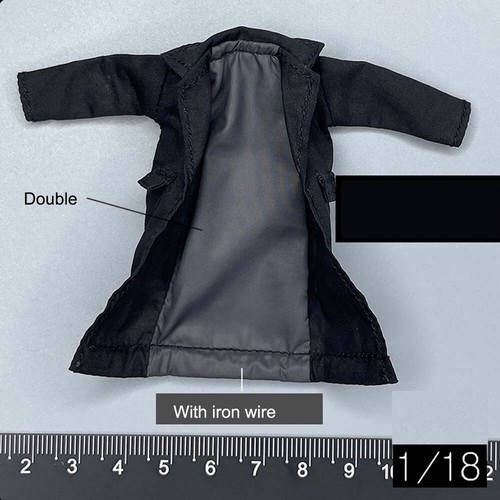 New Handmade 1/18 Trenchcoat Long Coat For 3.75\ New Handmade 1/18 Trenchcoat Long Coat For 3.75\