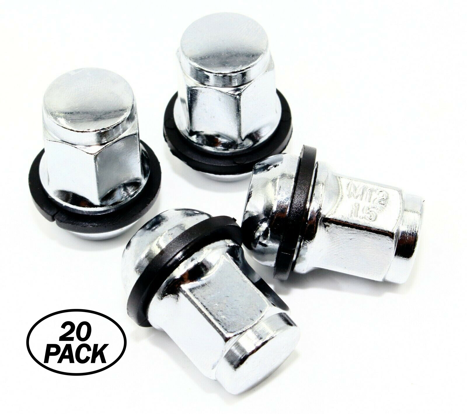 20 12x1.5 Radius OE Style Washer Lug Nuts Honda Accord Civic S2000 CRZ DX LX EX 