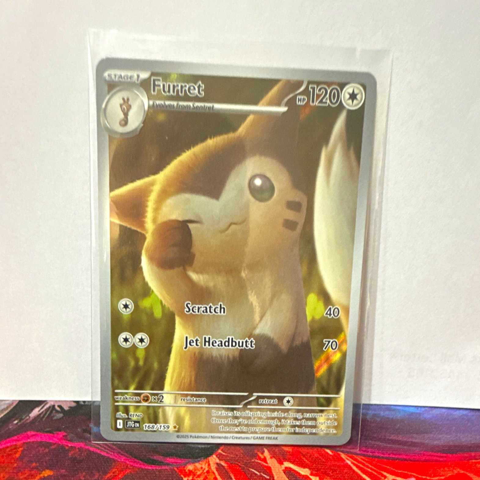 The Pokémon Company Furret 168/159 Sv09 Journey Together Holo IR Full Art Eng