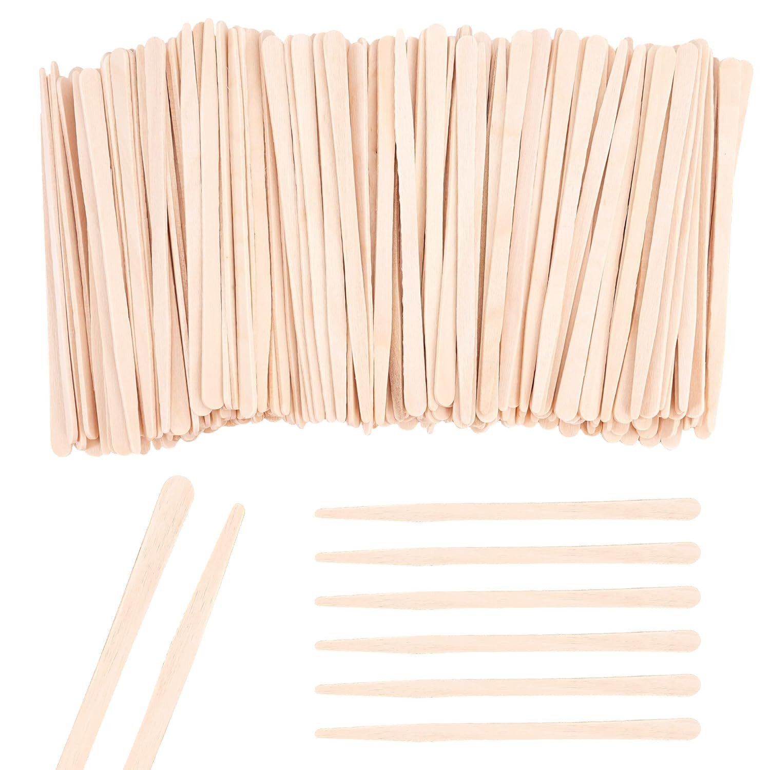 1200Pcs Eyebrow Wax Sticks Wood Waxing Sticks Wax Spatula Applicator for Body Ha