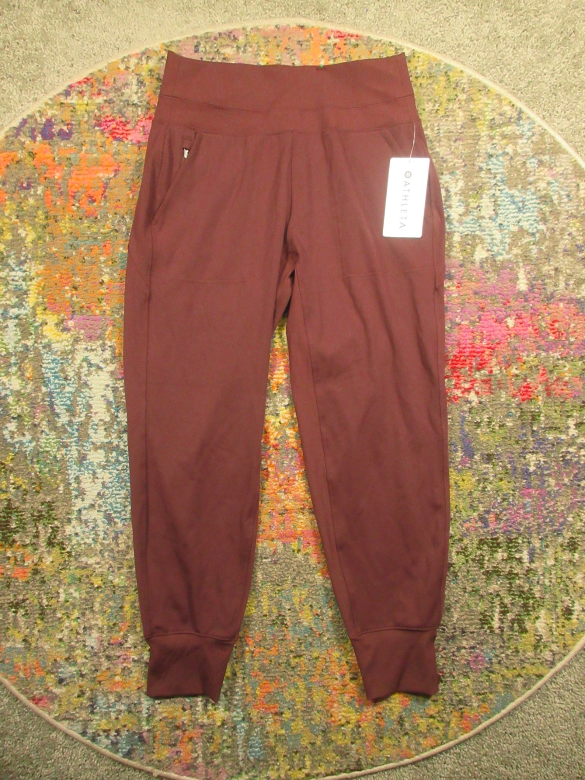 Athleta Venice Jogger Women\'s M Medium Burgandy #597888 NWT NEW $98