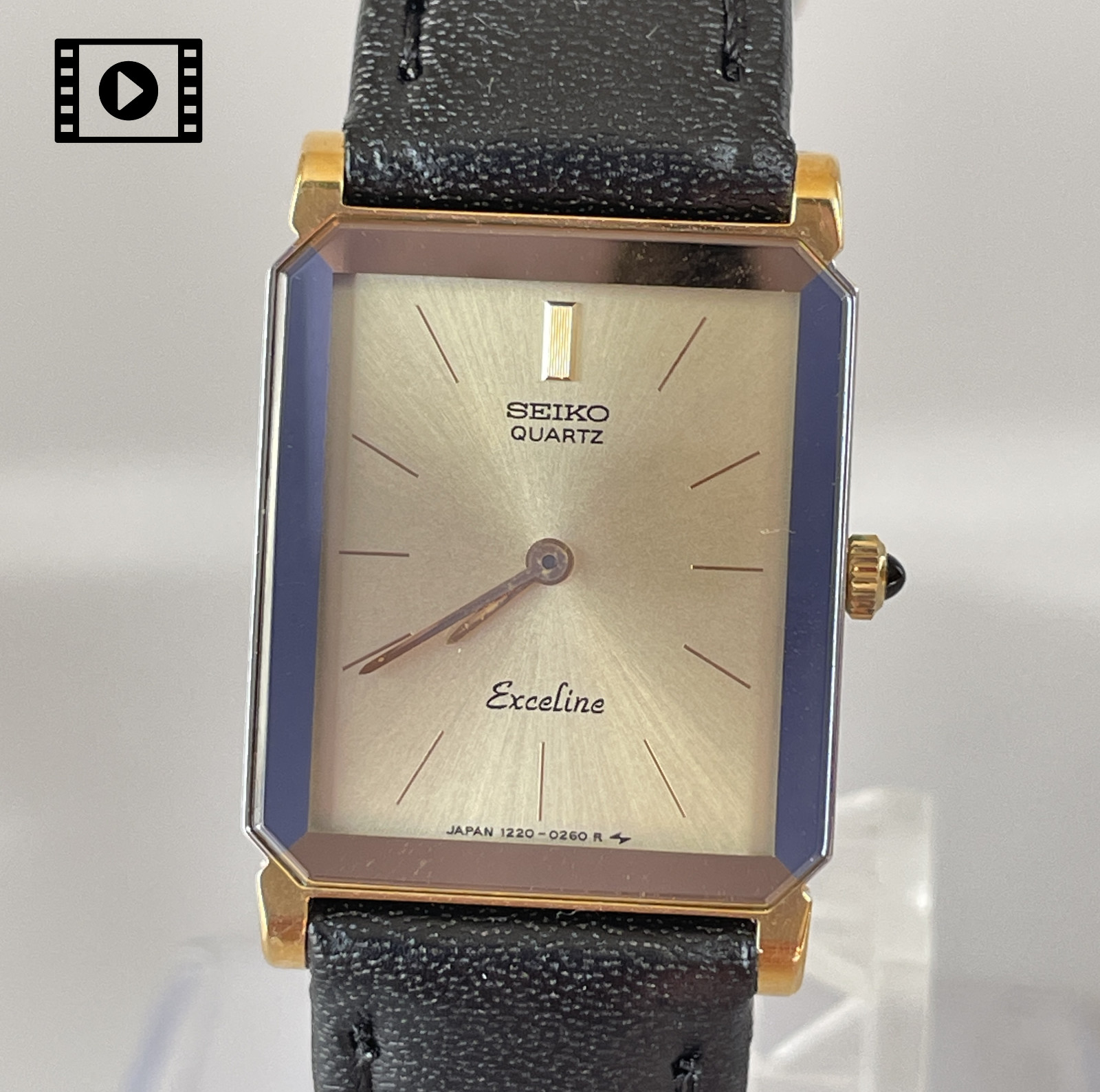 Seiko Exceline 1220-5090 [US Stock] Vintage 1984 Tank Quartz Womens Watch N.Mint
