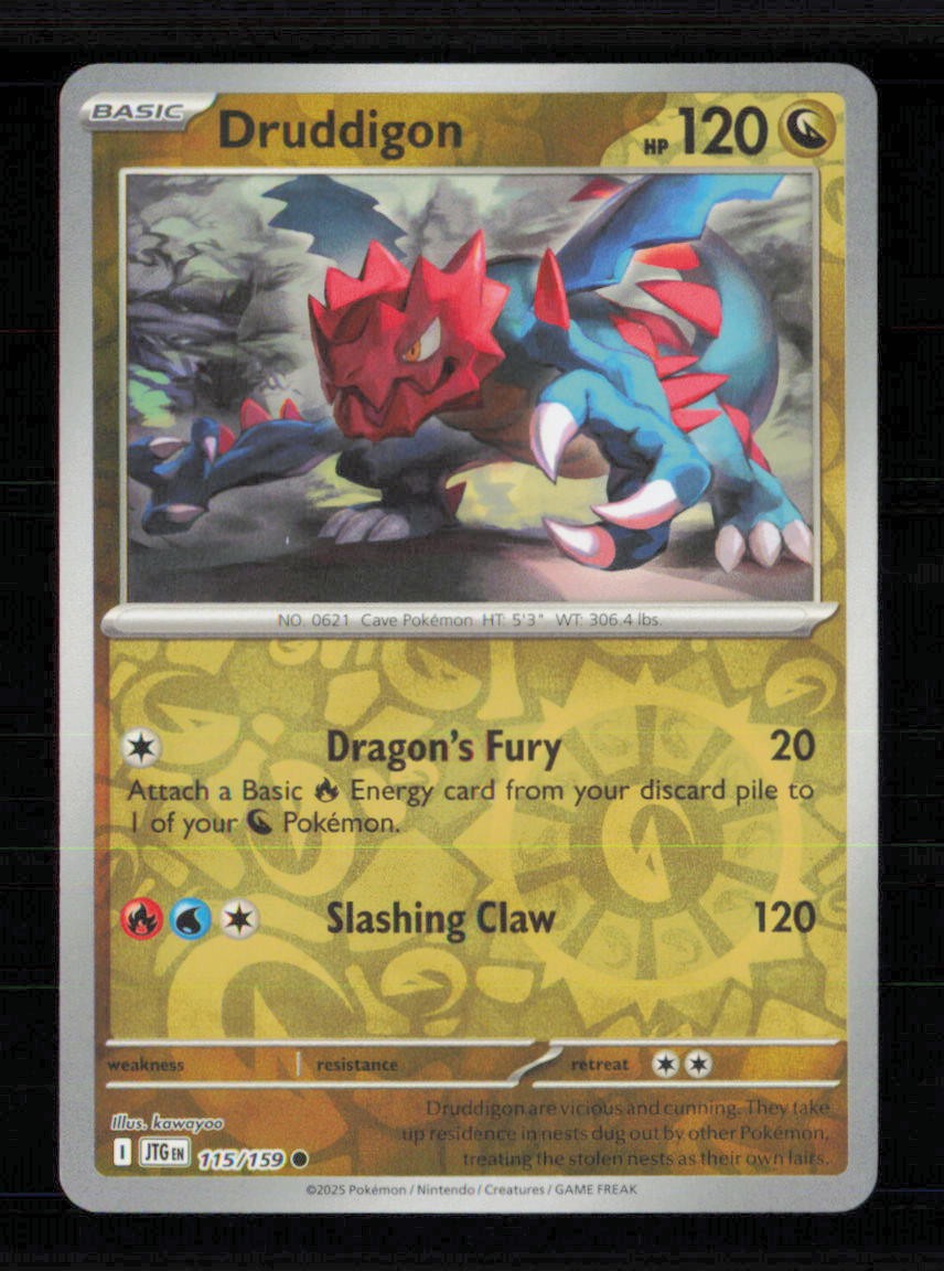 Druddigon 115/159 Common Journey Together Pokemon Reverse Holo Near Mint Druddigon 115/159 Common Journey Together Pokemon Reverse Holo Near Mint