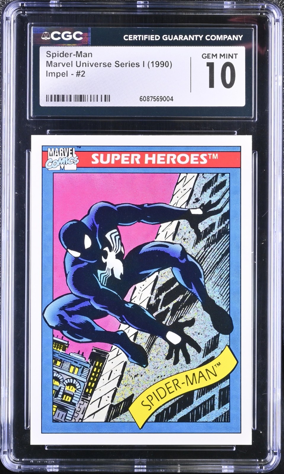 1990 Marvel Universe #2 Spider-man Black Costume CGC GEM MINT 💎 10.0 🔥🔥🔥