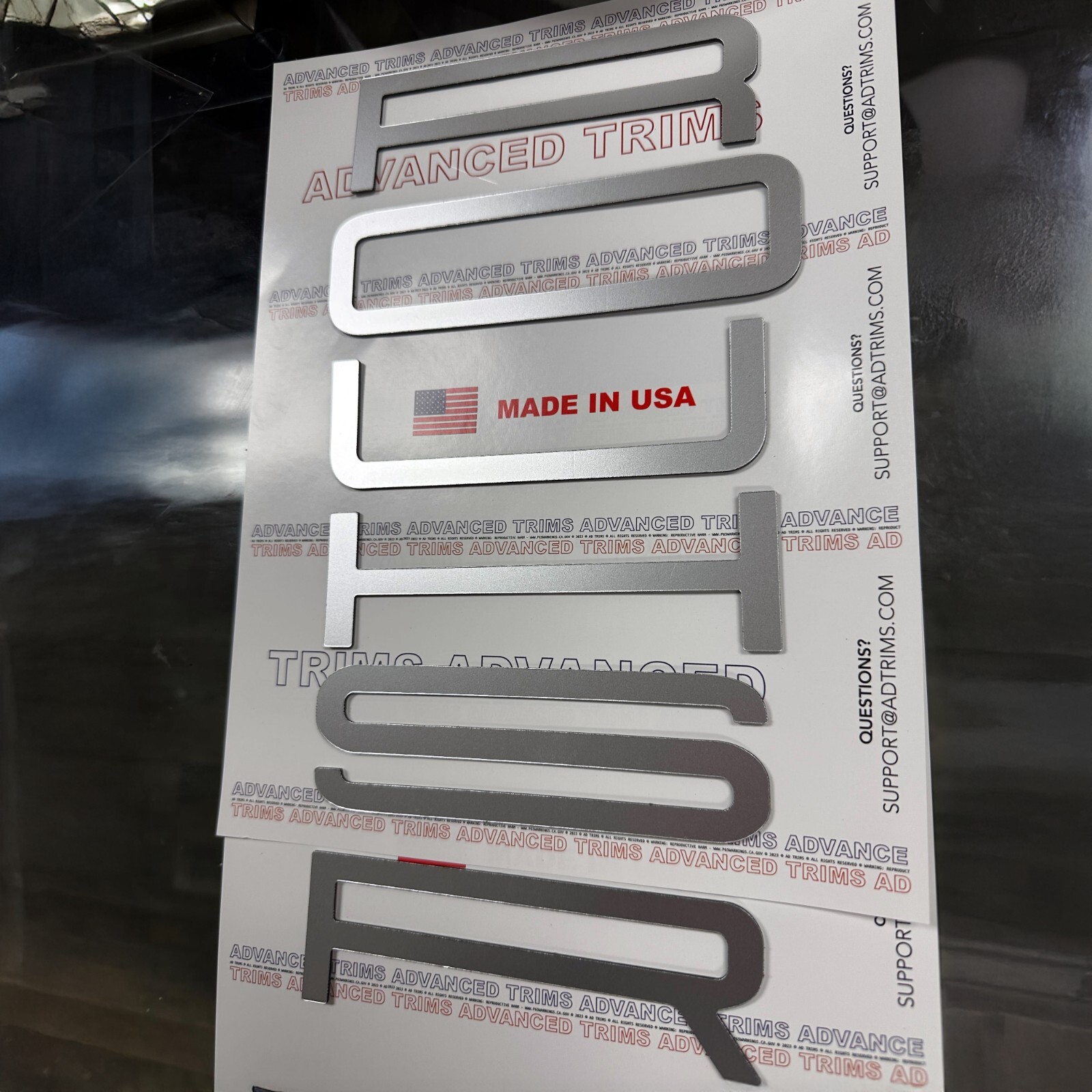 ALUMINIUM FRONT GRILLE LETTERS FOR ROUSH 2015-2019 NOT DECALS