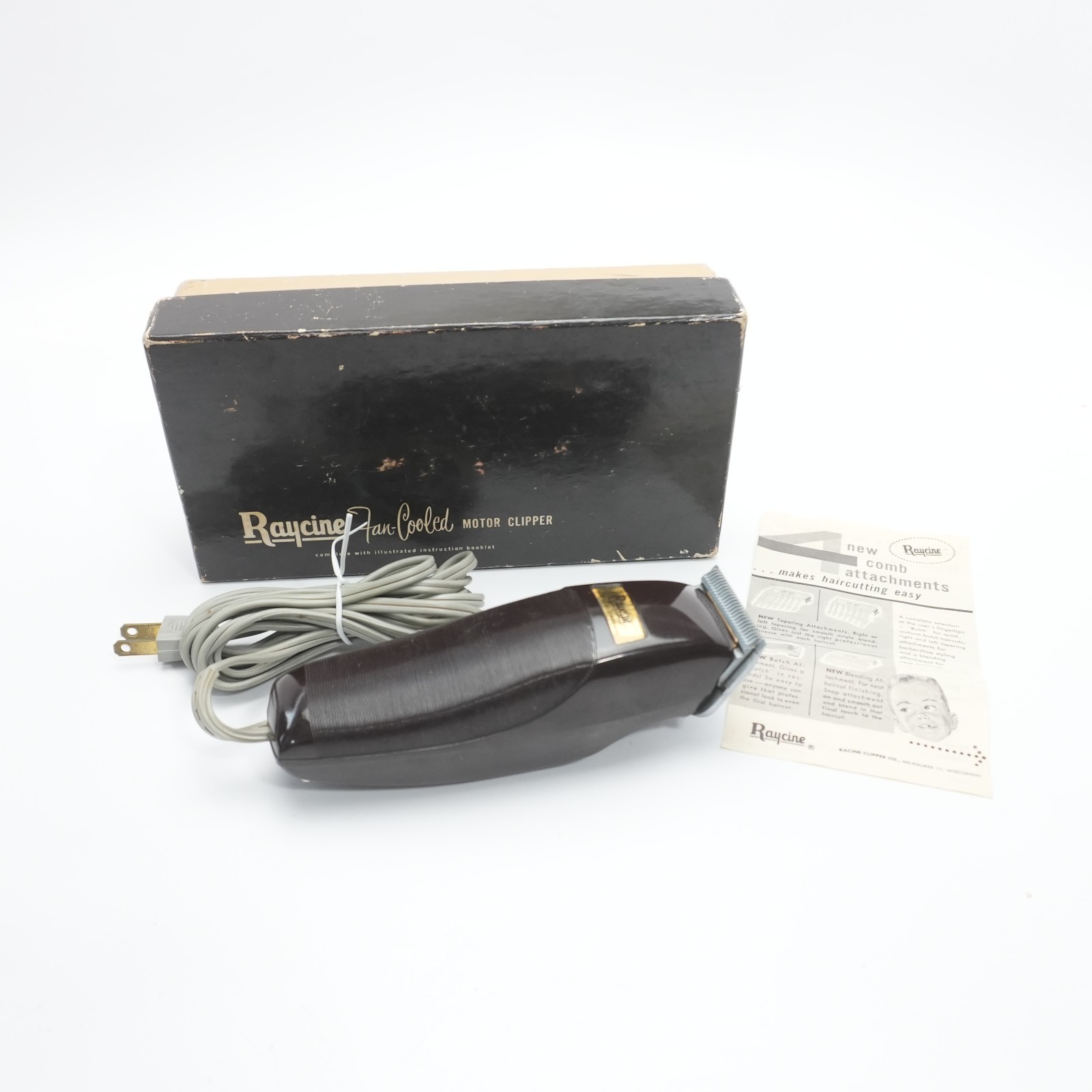 Vintage Raycine Clippers 805 Fan Cooled Motor Clipper Vintage Raycine Clippers 805 Fan Cooled Motor Clipper