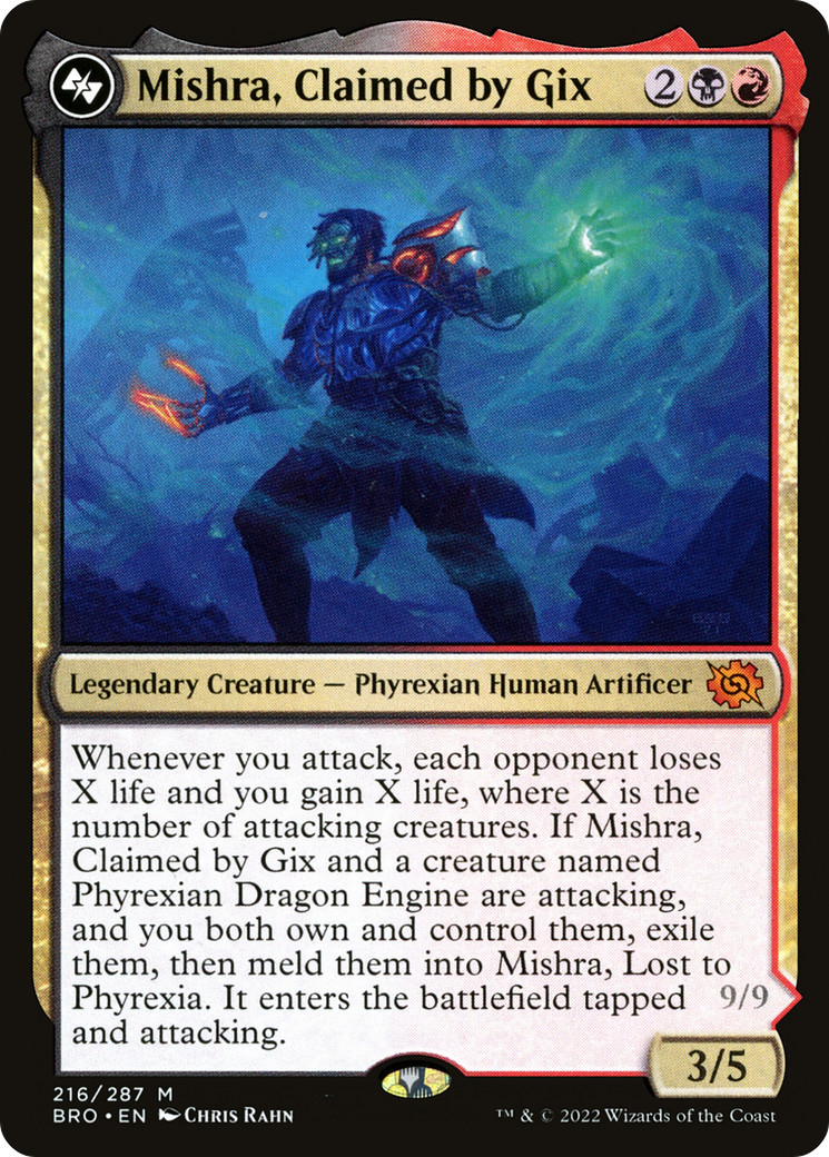 x1 Mishra, Claimed by Gix BRO MTG 216 MYTHIC M/NM 1x