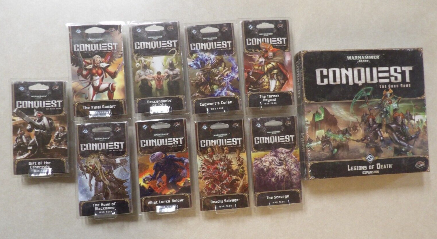 Warhammer 40,000 Conquest LCG Legions of Death Expansion and 9x War Packs 40k Warhammer 40,000 Conquest LCG Legions of Death Expansion and 9x War Packs 40k