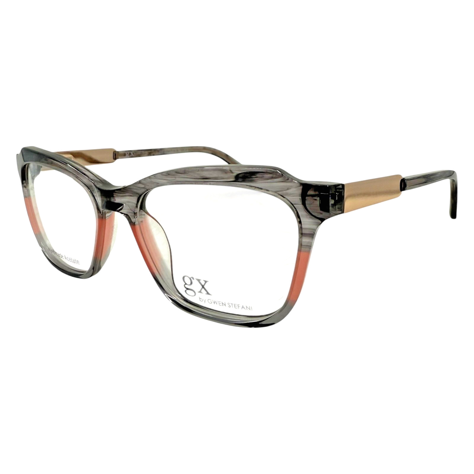 GX - GWEN STEFANI - GX067 GRY 52/17/135 - GRAY / CORAL NEW Authentic EYEGLASSES