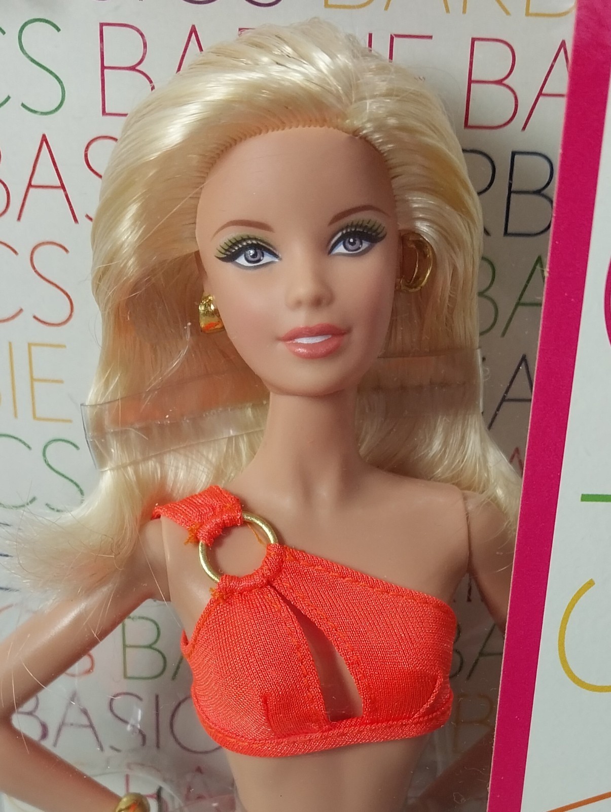 Barbie Basics Black Label 2011 Model No. 07 Collection 003 Orange Bikini W3329