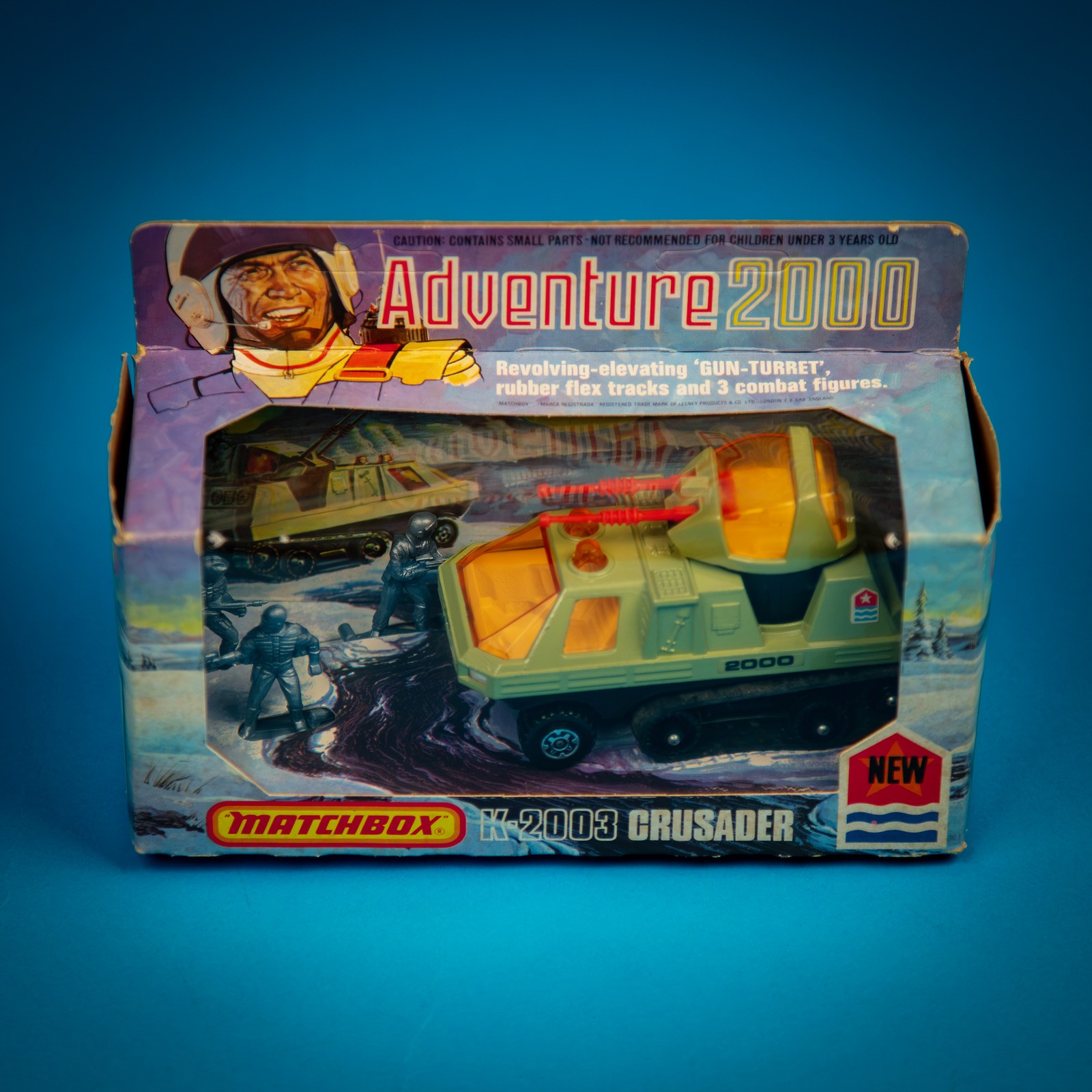 Matchbox Adventure 2000 / K-2003 A1 Crusader / MIB / Unpunched Original Box
