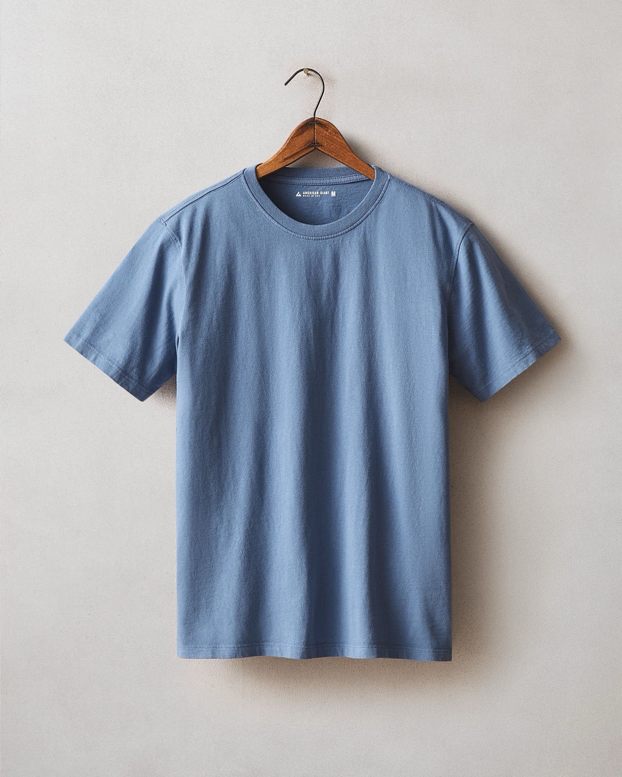 American Giant Midweight Crew Neck T Shirt Moonlight Blue Men’s Medium USA Made