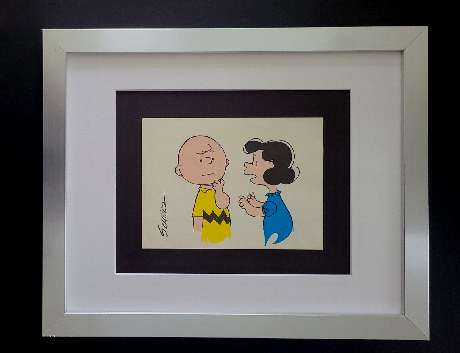 Charles Schulz Snoopy Peanuts Signed 1968  Cartoon Print Framed