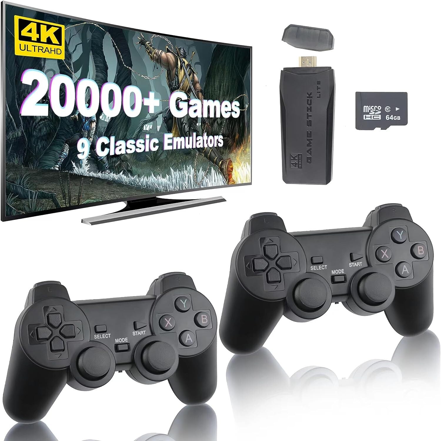 Consola de Videojuegos 4K HDMI Retro Inalámbrica Con 20,000 Juegos Clásicos HD