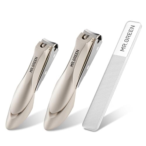  Nail Clippers Stainless Steel Anti Splash Nail Clipper Two-pack (Medium+large)