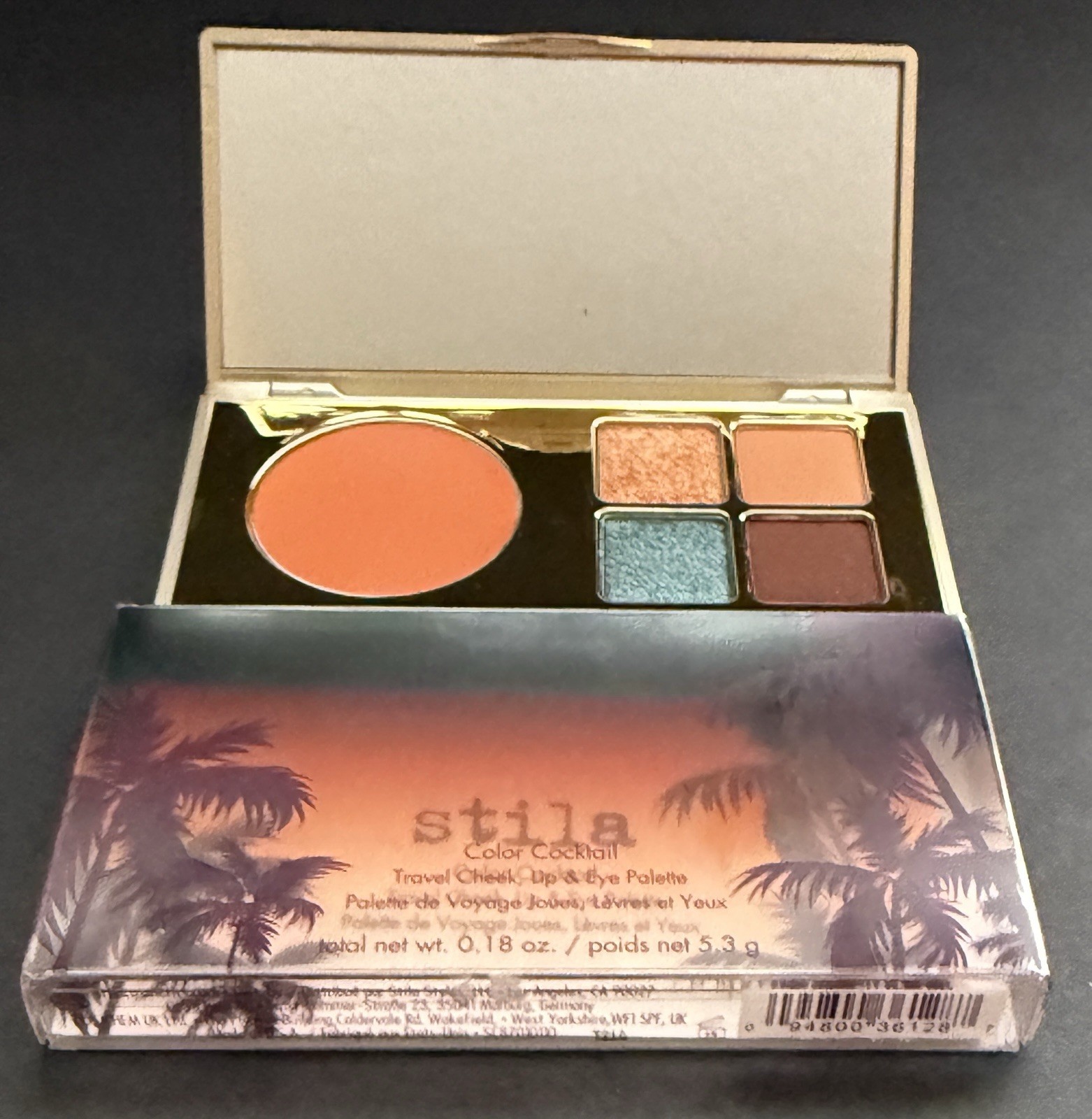 Stila Color Cocktail Travel Palette Tequila Sunrise - Cheek Lip Eye BNIB NEW Stila Color Cocktail Travel Palette Tequila Sunrise - Cheek Lip Eye BNIB NEW