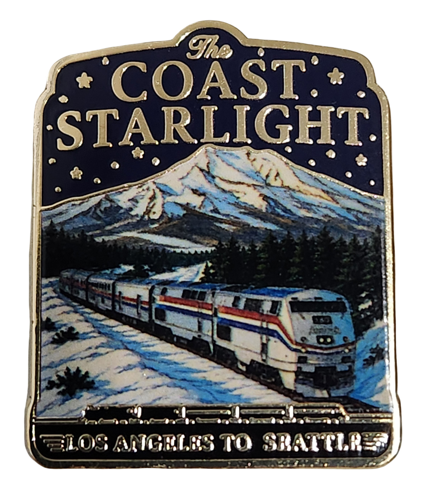Amtrak Coast Starlight Route– Northbound Edition Collector Enamel Pin LA to SEA