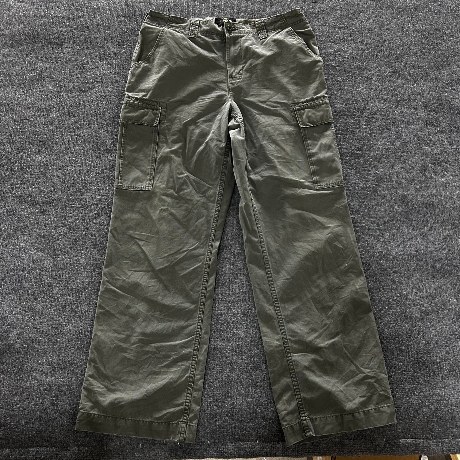 RedHead Cargo Pants Mens Size 36/34 Olive Green Cotton Straight Leg Outdoor