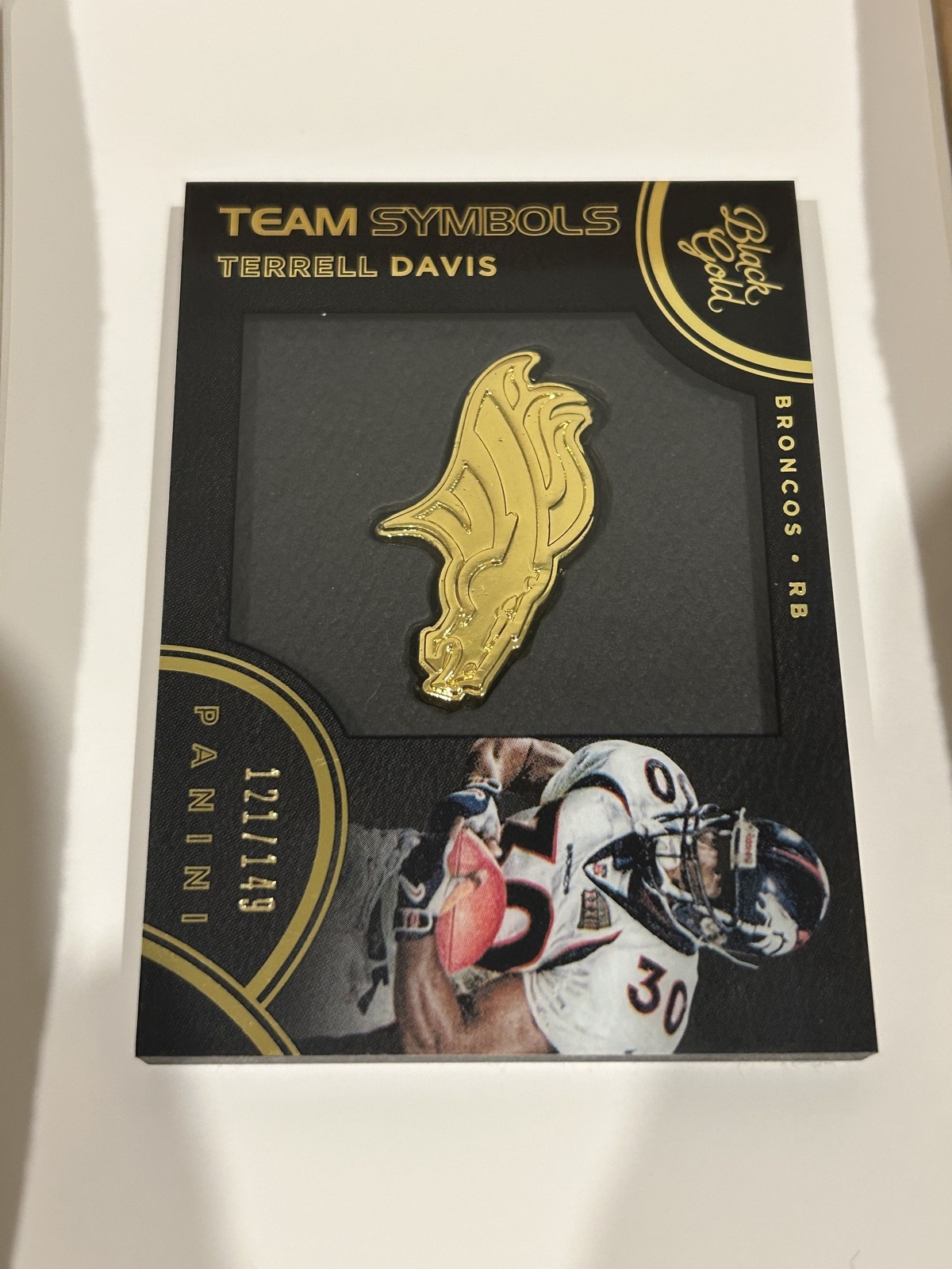 2015 Panini Black Gold - Team Symbols Terrell Davis #TMS-17 /149
