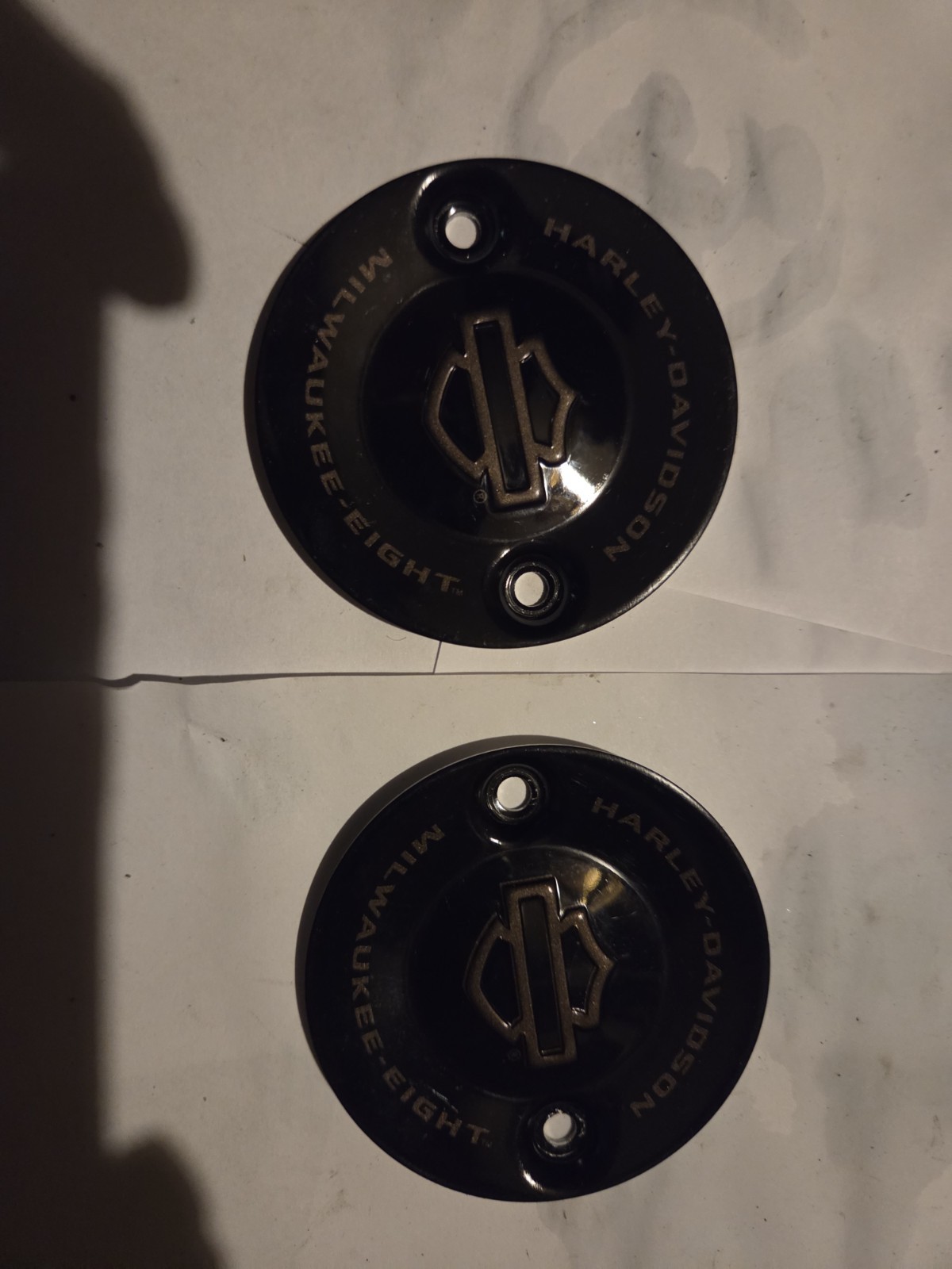 OEM Harley M8 Timer Covers Pair Gloss Black Bronze Low Rider S ST Road Glide...