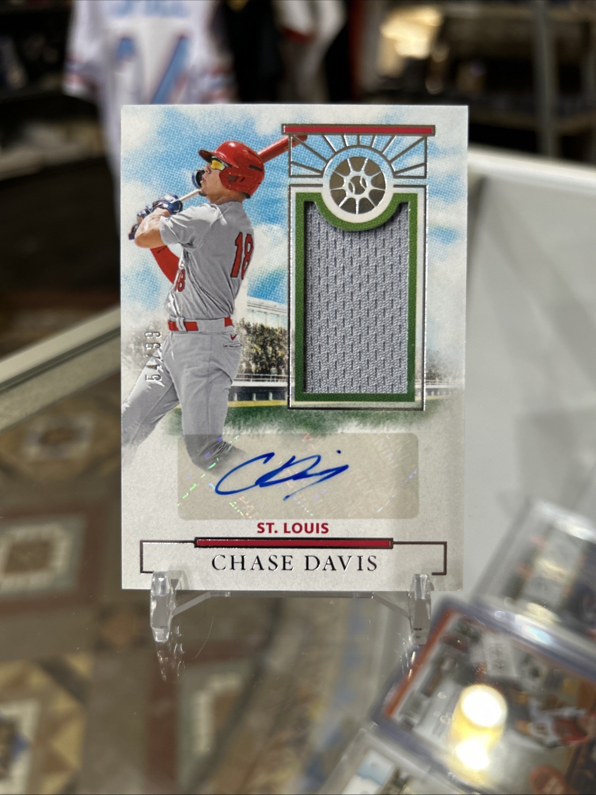 2024 Panini Boys Of Summer Prospect Material Signatures Chase Davis Rookie /99