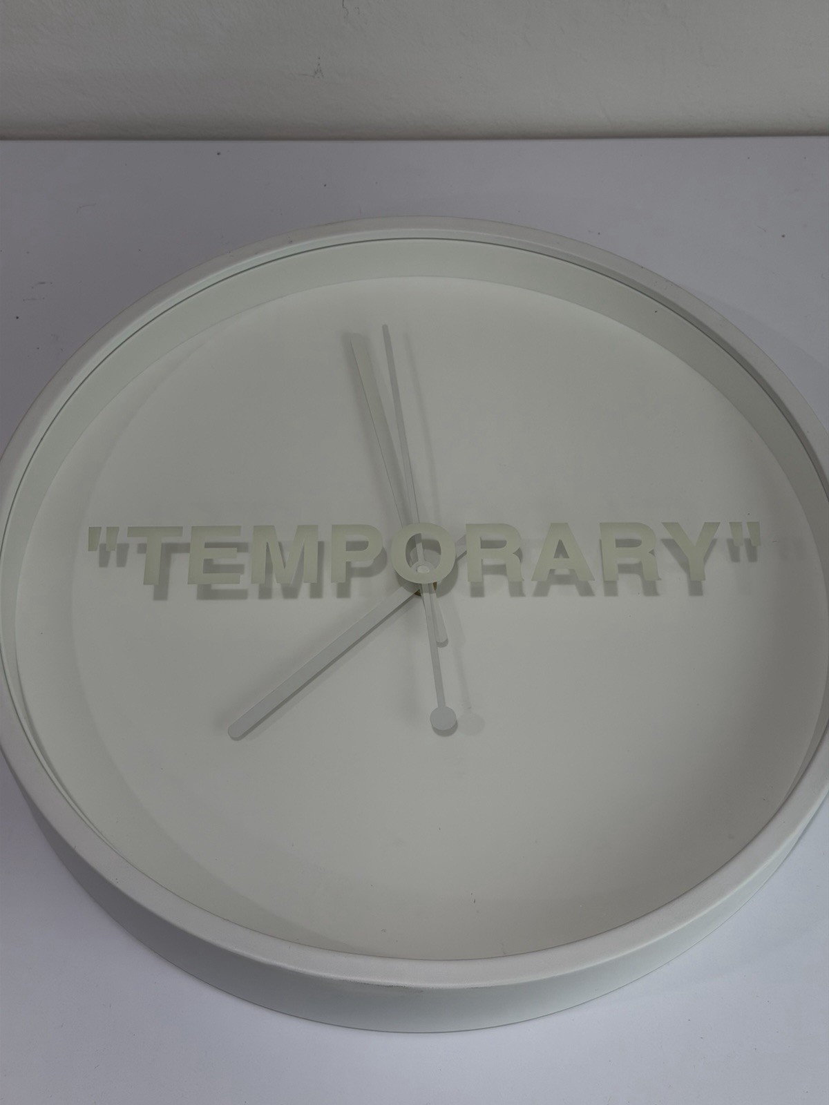IKEA x Virgil Abloh MARKERAD “TEMPORARY” Wall Clock Authentic Off-White