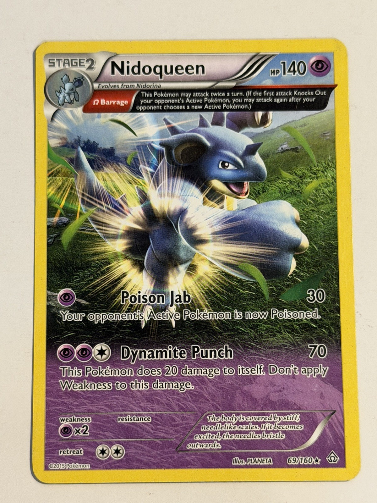 Pokemon TCG XY Primal Clash Nidoqueen 69/160 Reverse Holo EN 2015 140 HP Pokemon TCG XY Primal Clash Nidoqueen 69/160 Reverse Holo EN 2015 140 HP