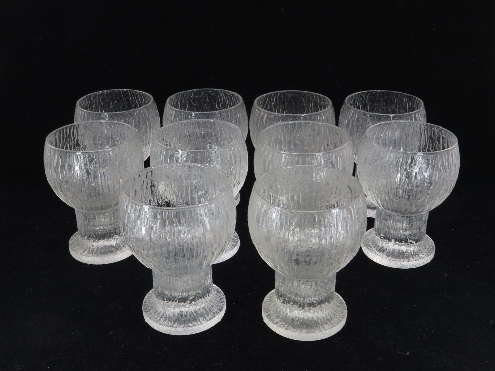 10 Vintage Iittala Kekkerit Timo Sarpaneva Wine 4 3/8” x 3-1/4\
