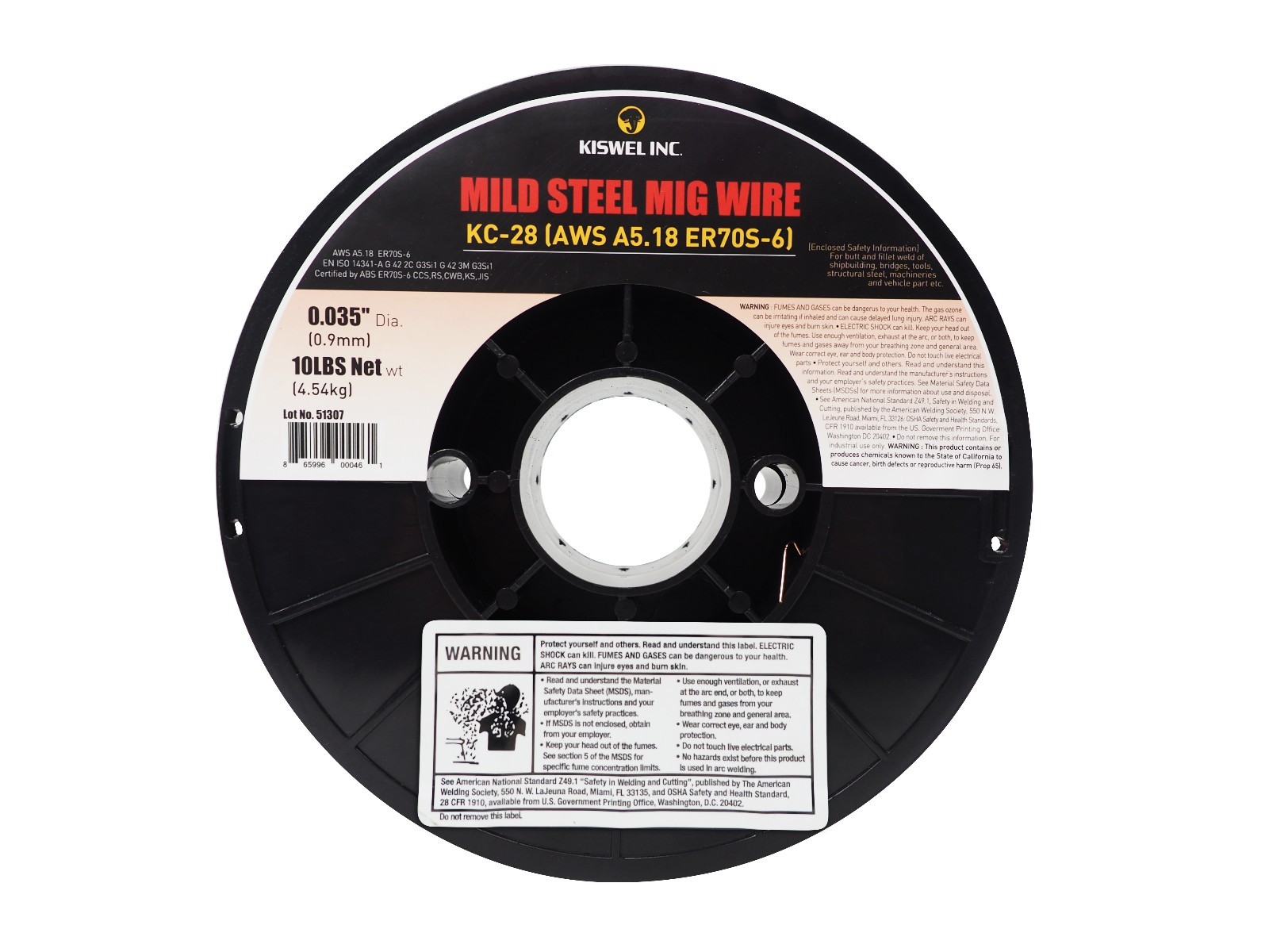 ER70S-6 0.035 in. Dia 10 lbs. Mild Steel Mig Copper Coated Solid Wire 0.9mm 