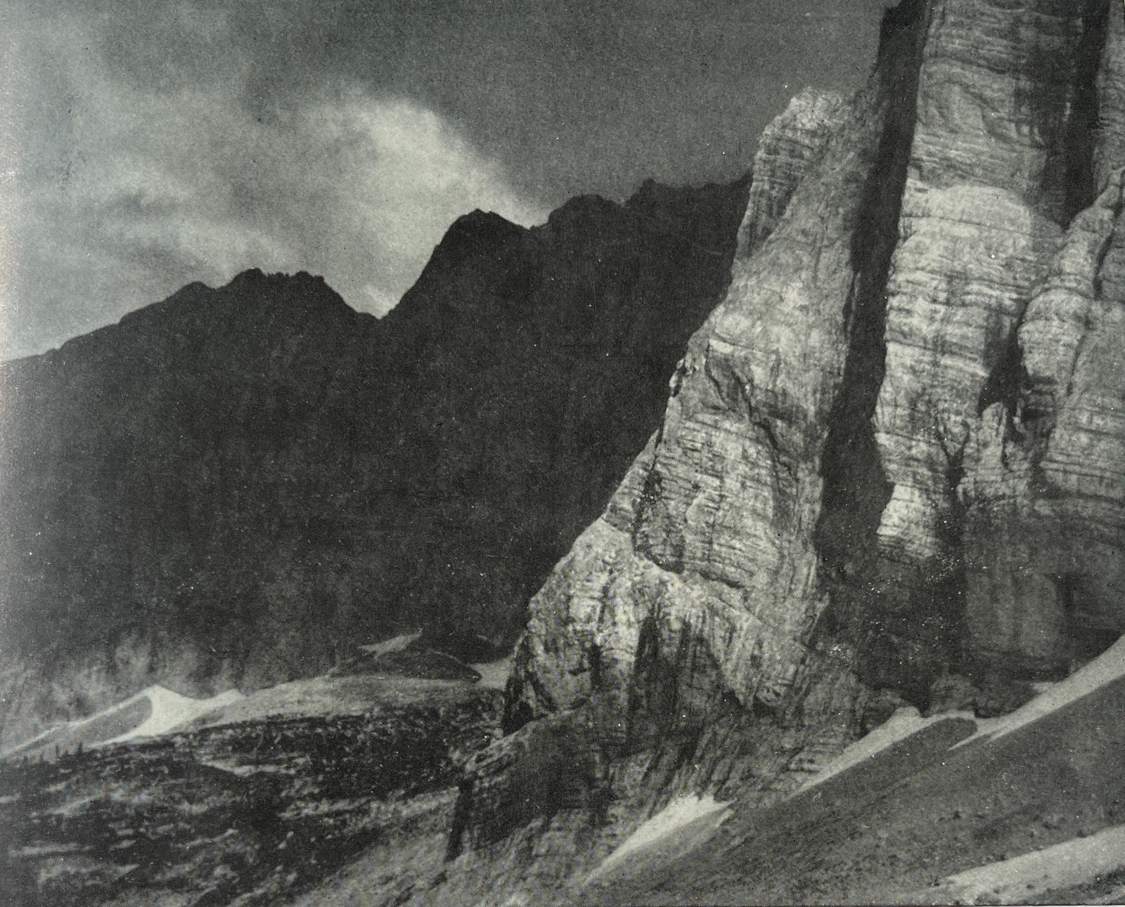 Storm on Sorapis, Italy 1927 by Grace  M'Donnell 1867-1934