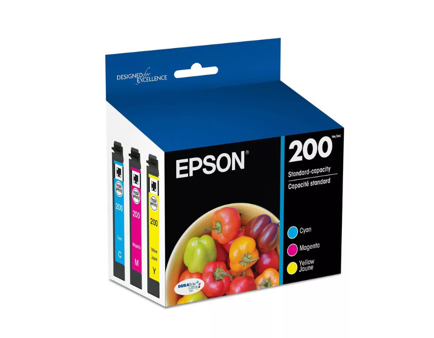 Epson 200 Color Ink Cartridges - Cyan/Magenta/Yellow (Choose Exp Date) NEW 
