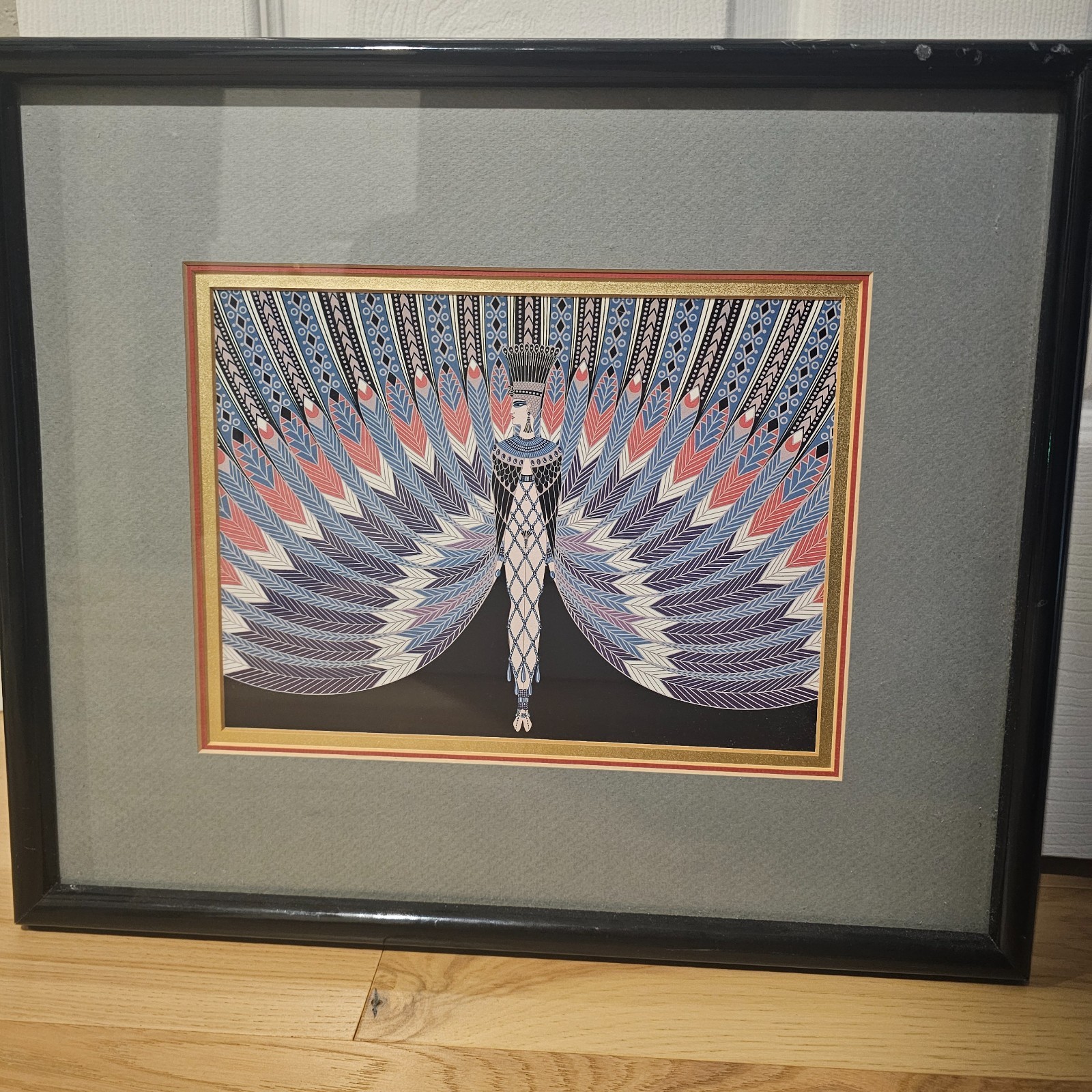 The Nile Custom framed original print by ERTE