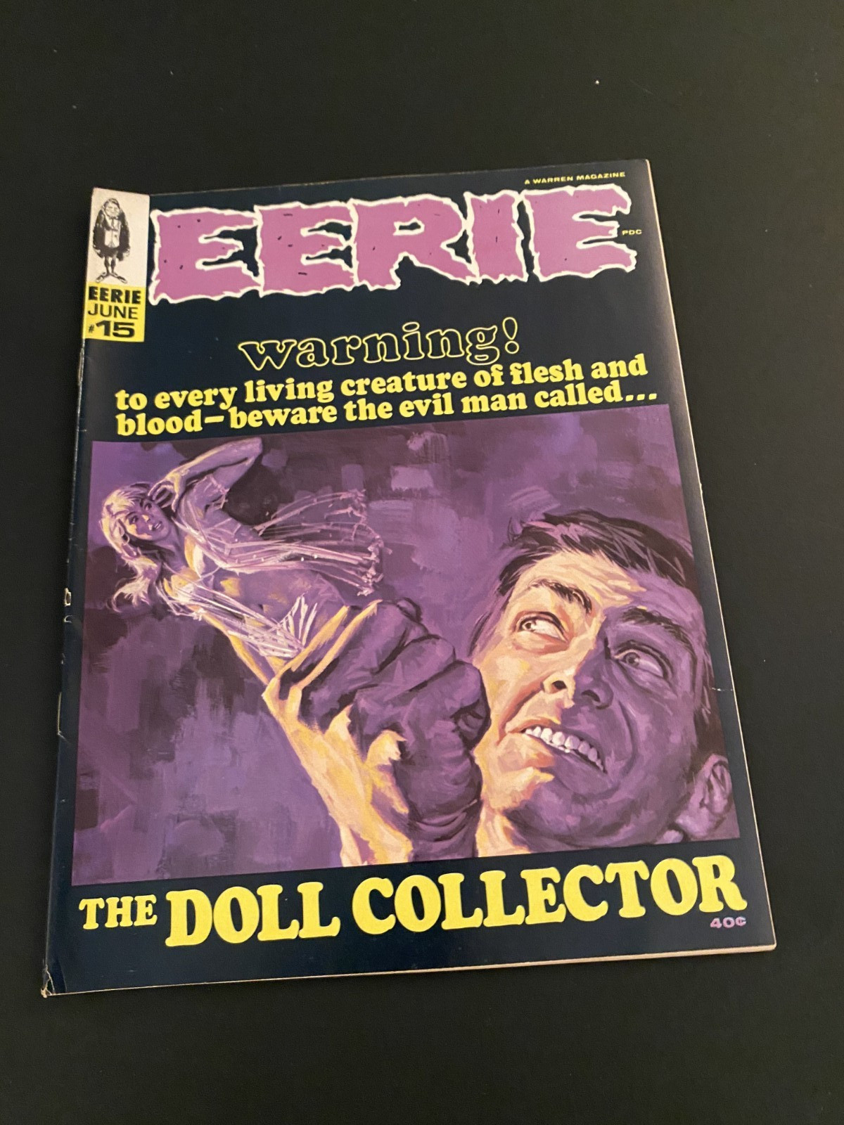 Eerie #15 (Warren Publishing ) - Horror Magazine- The Doll Collector Etc