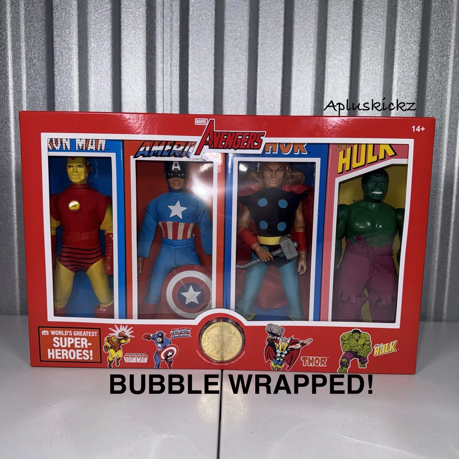 2026 Disney Parks Mego Marvel Avengers 4 Pk Cap America Iron Man BUBBLE WRAPPED