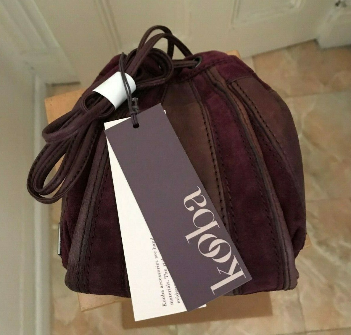 KOOBA Handbag Leather Color 612 Berry Style Dean # F10110-90 Retail $348 KOOBA Handbag Leather Color 612 Berry Style Dean # F10110-90 Retail $348