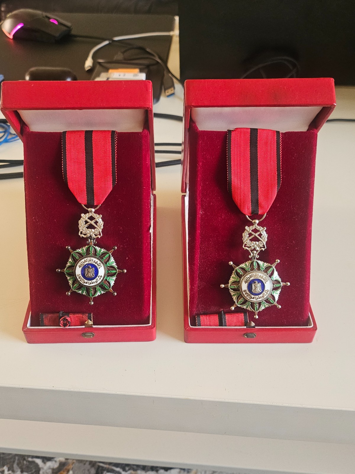 Extremely Rare - Saddam Era Iraqi Order of the Two Rivers 4th & 5th class - Iraq