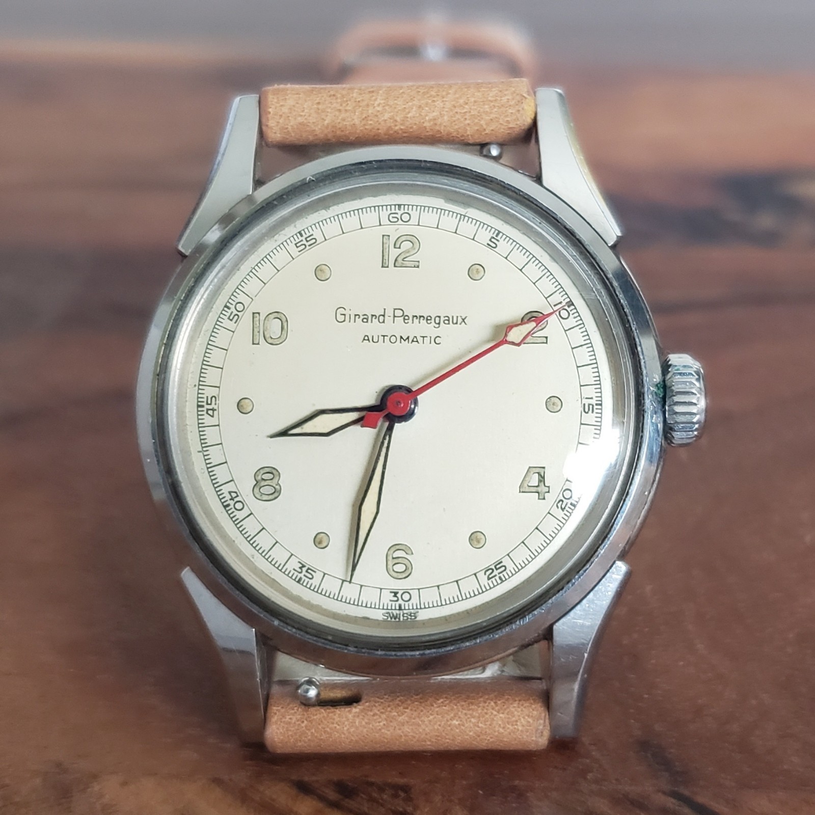 1950s Girard-Perregaux Automatic Vintage Watch Stainless Steel w/ Original Box