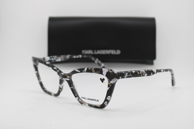 NEW KARL LAGERFELD KL6063 007 BLACK WHITE MARBLE AUTHENTIC EYEGLASSES 54-17 NEW KARL LAGERFELD KL6063 007 BLACK WHITE MARBLE AUTHENTIC EYEGLASSES 54-17