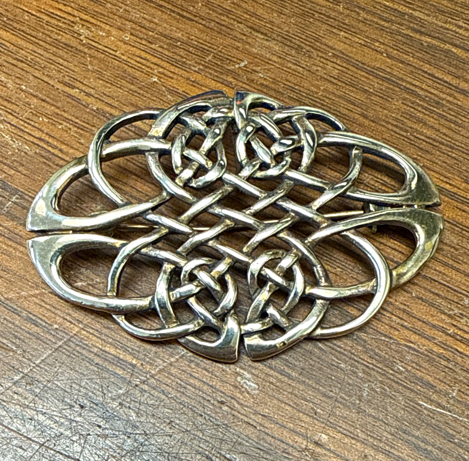 Signed Celtic Four Seasons dual Brooch pendant.