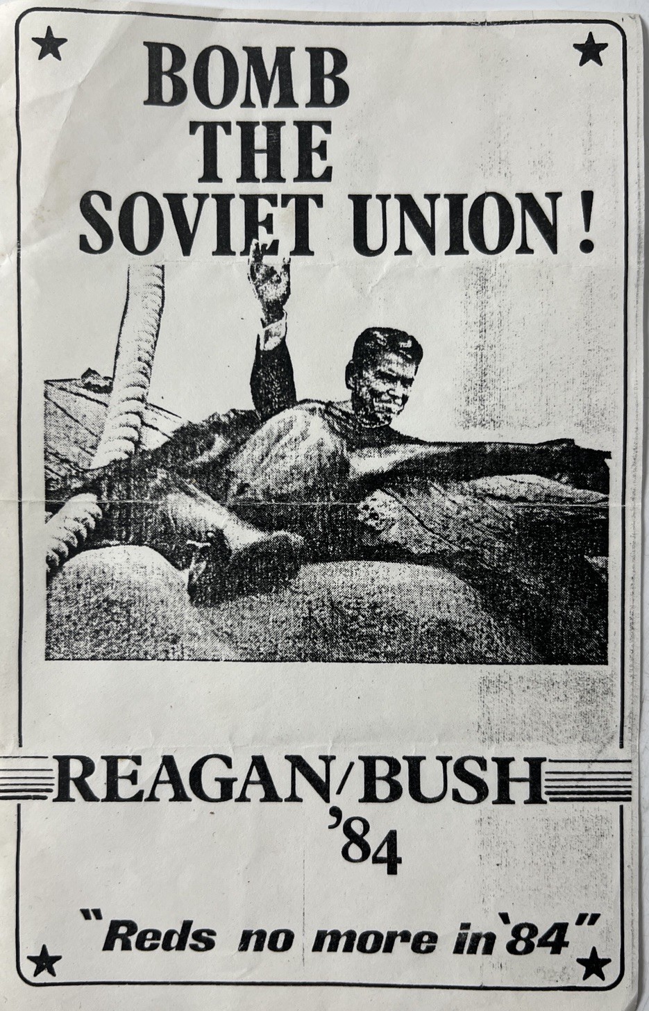 Vintage 1984 Punk Rock Flyer Reagan Bush Bomb Soviet Union Underground Punk Vintage 1984 Punk Rock Flyer Reagan Bush Bomb Soviet Union Underground Punk
