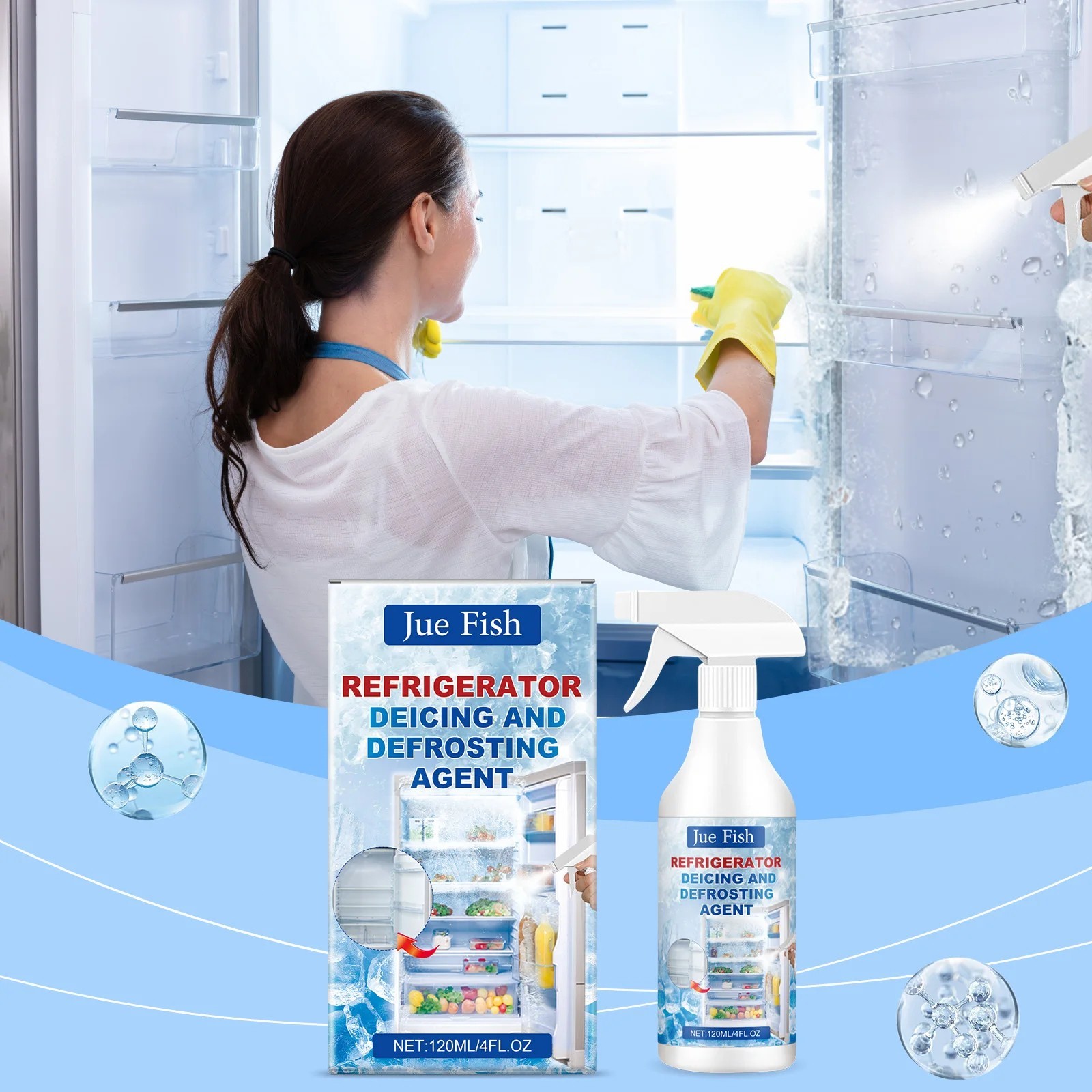 120ml Freezer Defroster Spray Fast De-Icer Refrigerator Car Windshield Lock 120ml Freezer Defroster Spray Fast De-Icer Refrigerator Car Windshield Lock