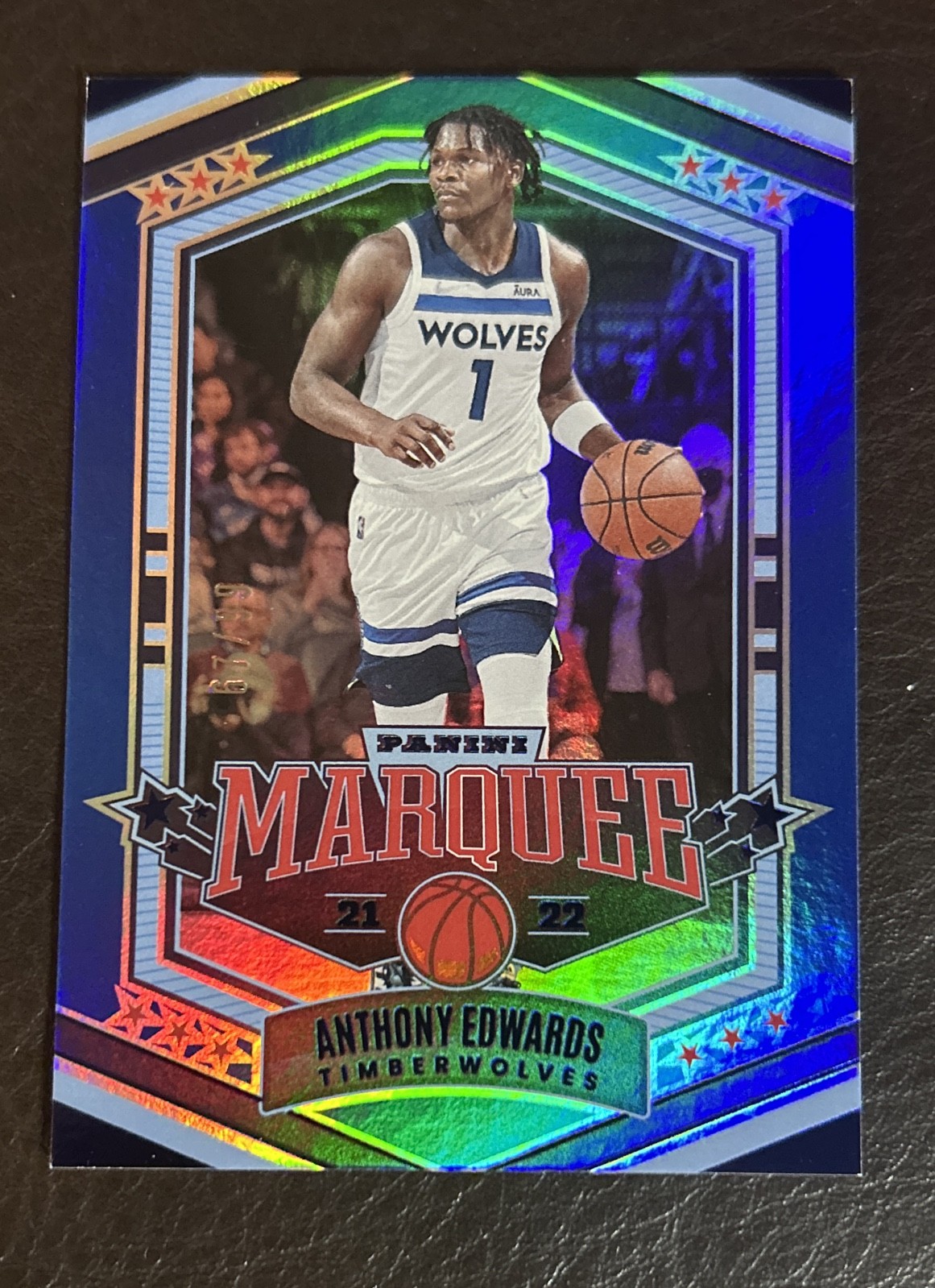 2021-22 Panini Chronicles - Marquee Anthony Edwards #355 Blue /99