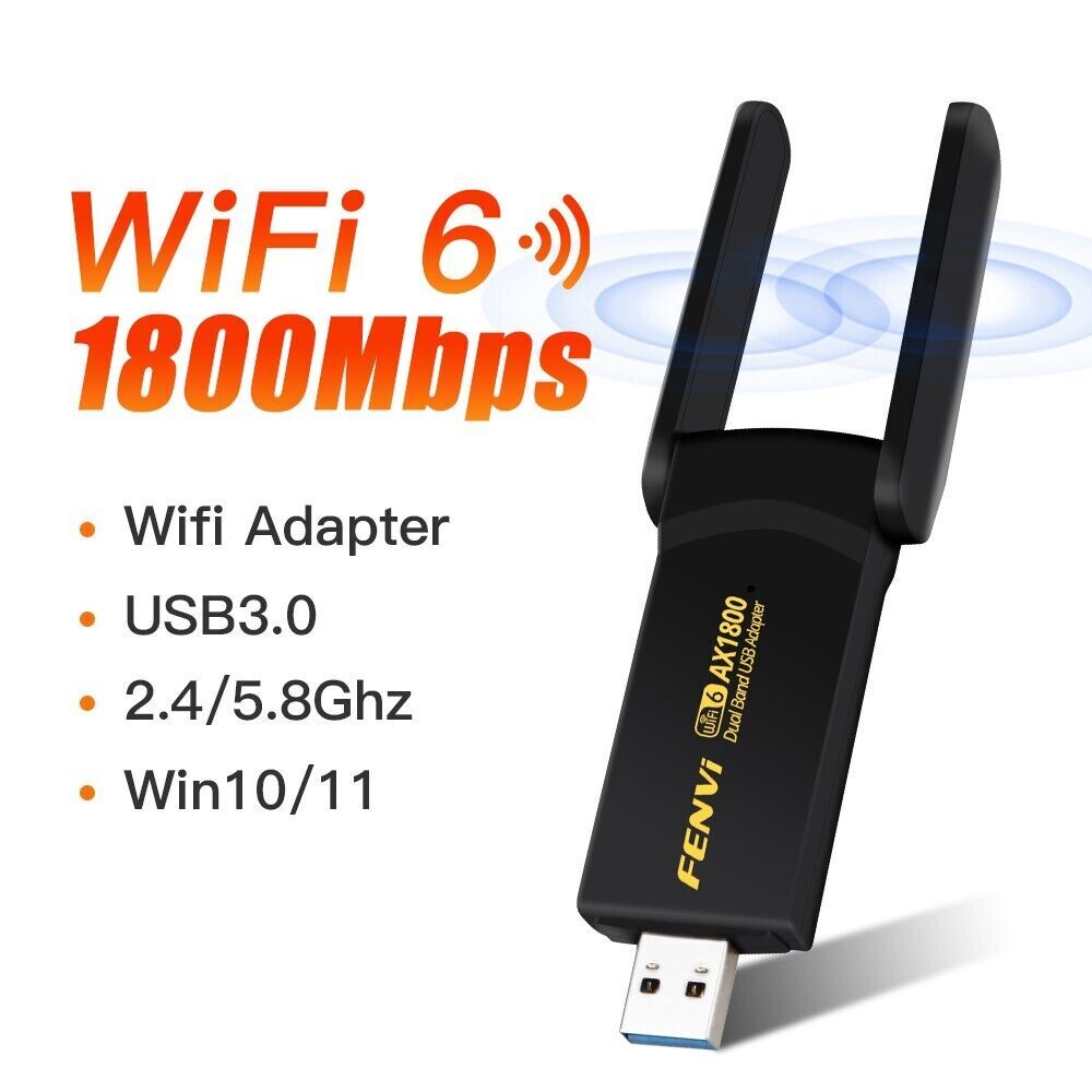 MT7921 WiFi 6 USB 3.0 AX1800Mbps suitable for desktop PC dual-band Windows 10/11