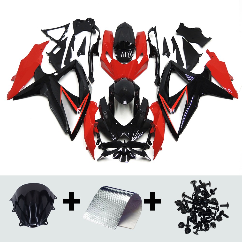 Injection Red Black Fairings For Suzuki GSXR600 GSXR750 2008 2009 2010 Bodywork Injection Red Black Fairings For Suzuki GSXR600 GSXR750 2008 2009 2010 Bodywork