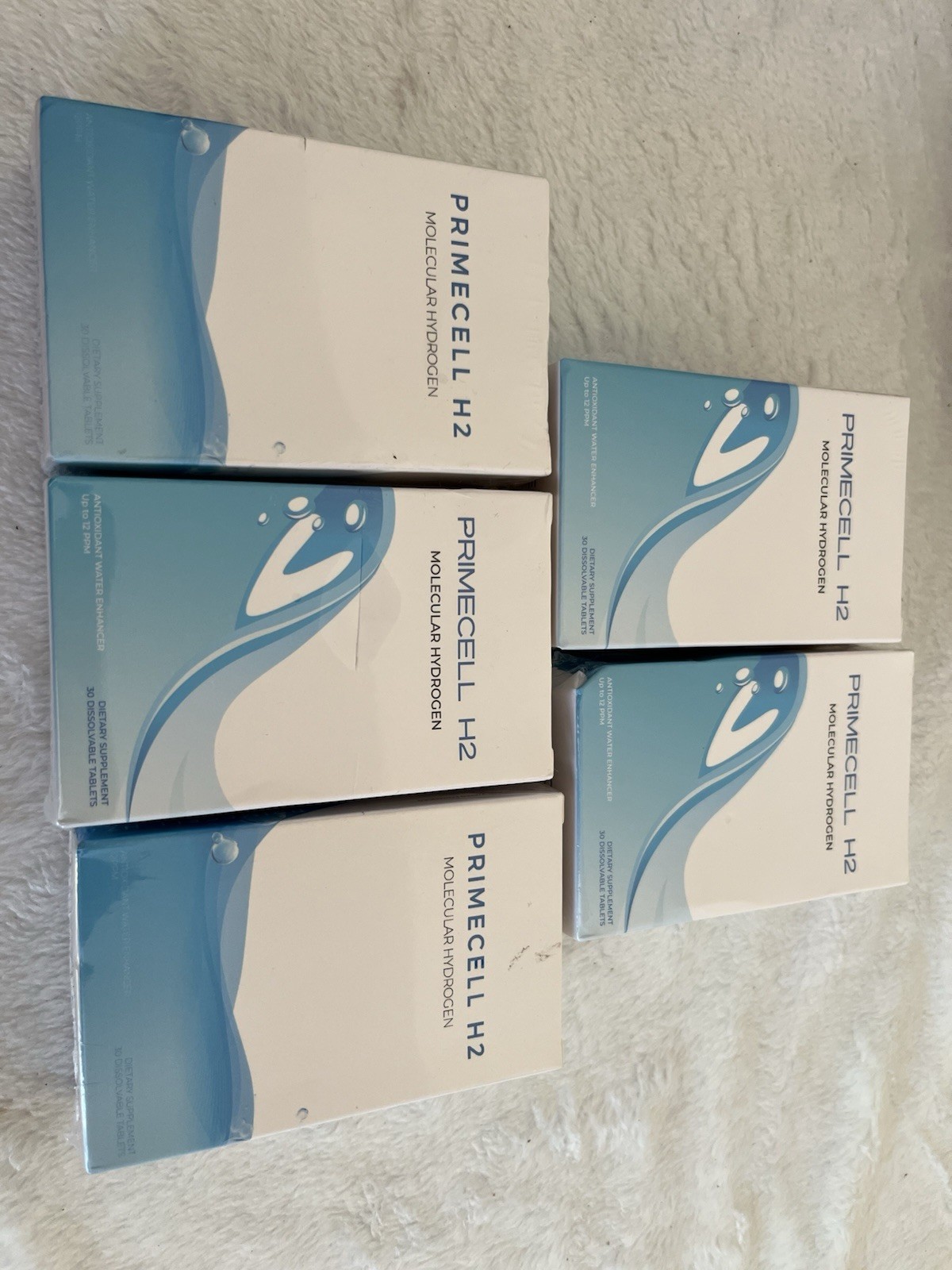 Primecell H2 Molecular Hydrogen Tablets - 5 Box Lot (New/Sealed) Primecell H2 Molecular Hydrogen Tablets - 5 Box Lot (New/Sealed)