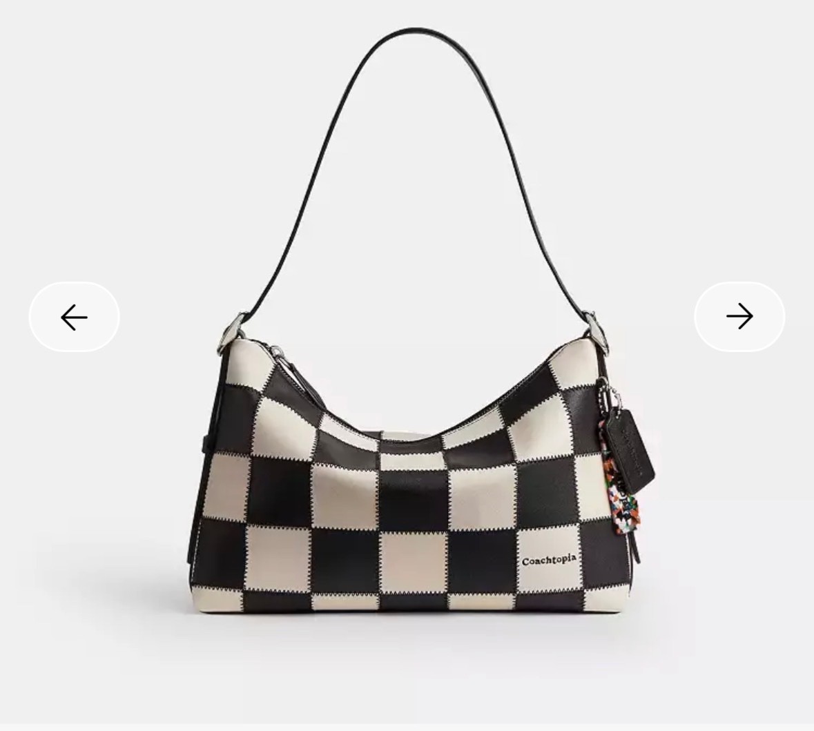 NWOT - COACH Coachtopia Alter Ego Small Slouchy Shoulder Bag Black White NWOT - COACH Coachtopia Alter Ego Small Slouchy Shoulder Bag Black White