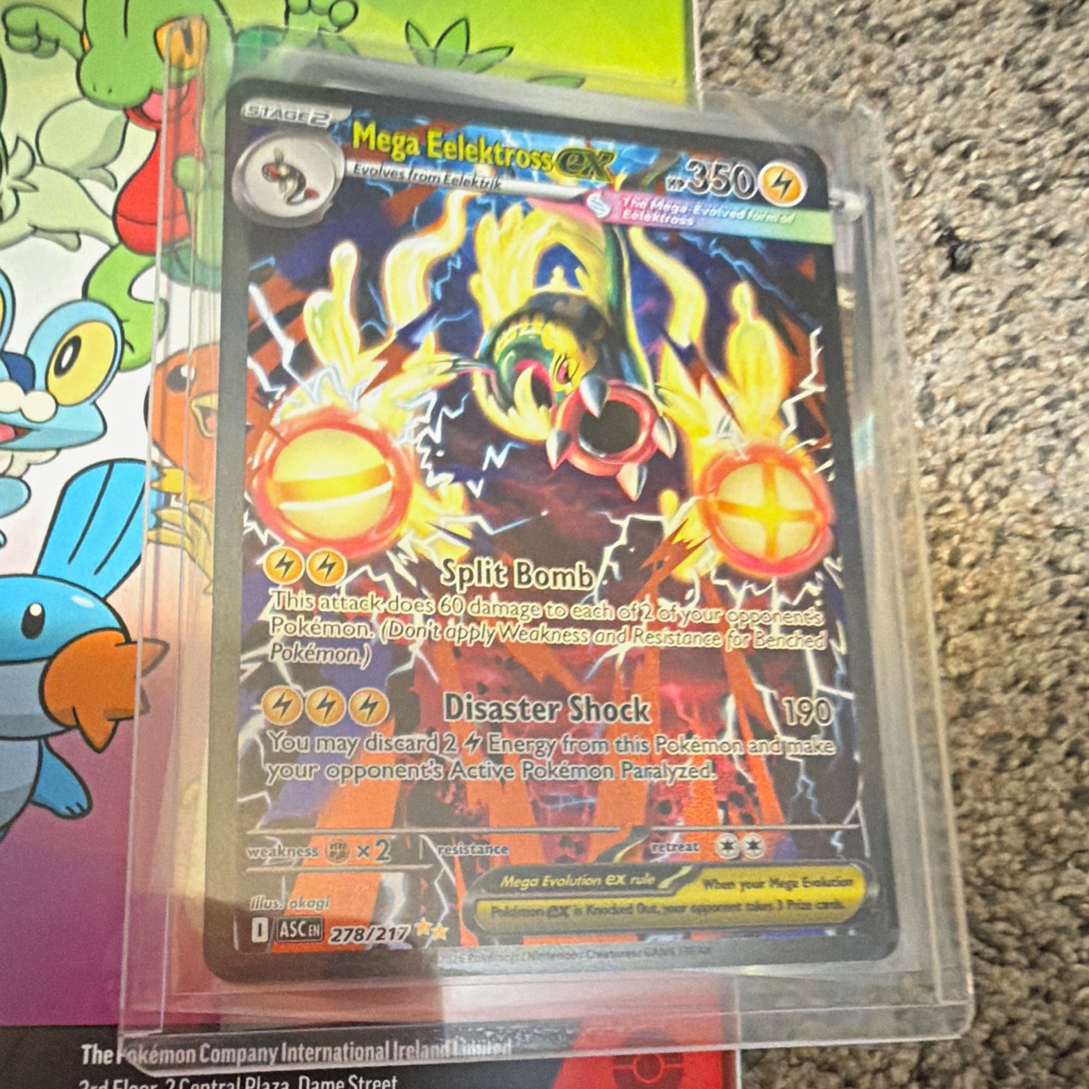 The Pokémon Company Mega Eelektross EX 278/217 Secret Rare Holo Full Art EN